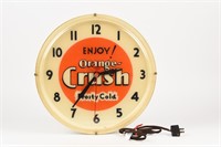 ENJOY ORANGE-CRUSH FROSTY COLD ELECTRIC CLOCK
