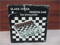 Glass Chess Drinking Game Set