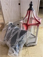 Decorative Lantern & Pillow