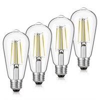 Gozelux LED Edison Bulbs, 60W Equivalent ST19, Eff