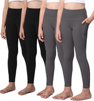 AENLLEY Yoga Active Leggings for Girls with 2 Pock