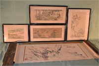 Lot: 5 Chinese farmed works