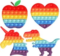 4-Pack Rainbow Pop Fidget Toys