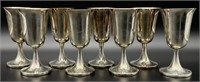 8pc Silver Plate Chalice Set Marked SC England