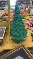 Vintage Lighted ceramic Christmas tree 19-3/4