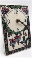Beautiful Clock With Hummingbird And Flowers