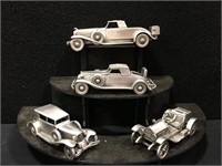 Danbury Mint Pewter Car Replicas