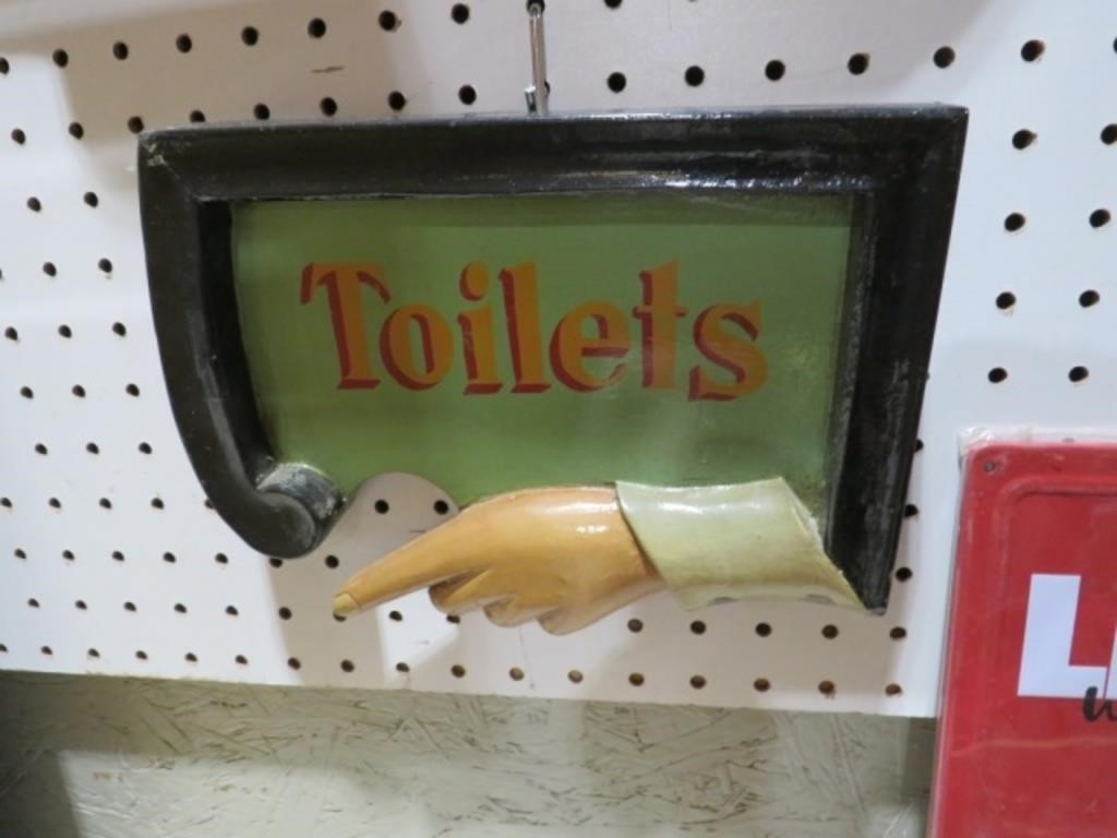 UNIQUE WOOD HAND MADE TOILET SIGN