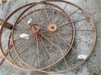 3 Antique wagon wheels
