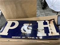 P&H sign single sided 20” x 48”
