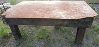 8' x 5' steel welding table