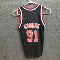 Dennis Rodman,Bulls,Black, ,Champion Jerse M 10-12