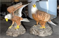 2 Vintage Eagle Home Decor Statues