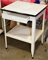 ENAMEL WARE METAL UTILITY TABLE