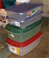 Lot Of New Rubbermaid Storage Containers W/ Lids