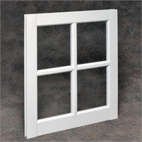 Northview 22 W x 29 H Fixed White Vinyl Barn