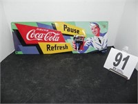 Multi color Coca Cola metal sign