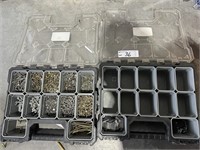 2 Plastic Components Cases, Approx 20 Boxes Screws