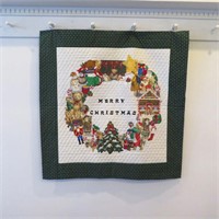 Merry Christmas Wall Hanging - Machine Stitched