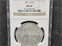 1901 O  Morgan Silver Dollar Coin  MS 64