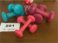 3) SETS OF HAND WEIGHTS