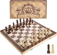 AMEROUS 15 Inches Magnetic Wooden Chess Set - 2