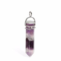 Amethyst Hexagon Point Sterling Silver Pendant
