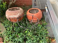 Pots with Metal Stands