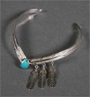 Navajo Sterling Turquoise Collar Sam Kee