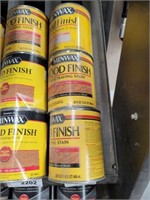 GROUP OF QUART CANS MINWAX WOOD FINISH