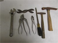 hand tools incl:alligator wrench