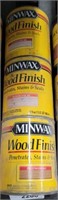 GROUP OF QUART CANS MINWAX WOOD FINISH