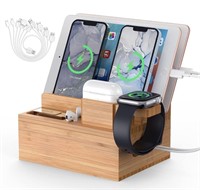 Bamboo Charging Station for Multiple Devices -