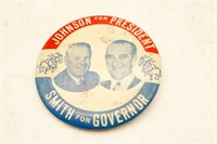 Political Campaign Button Johnson for President