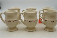 Longaberger Pottery Set of 6 Woven Traditions
