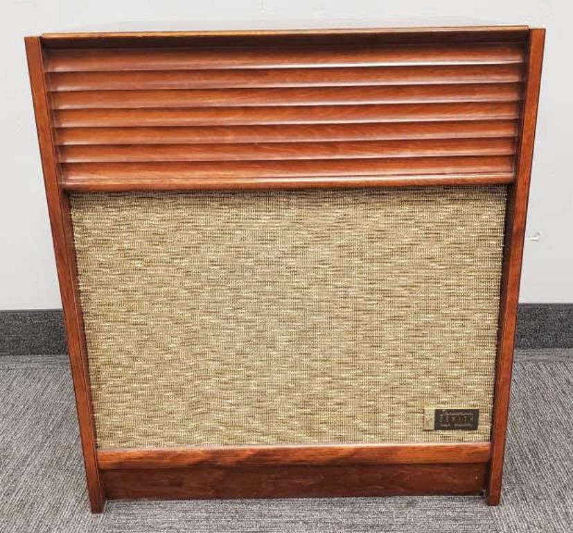 Mid-century Zenith console phonograph 26" wide x