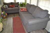 7:  2 pc living room set couch, loveseat like new