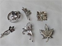 STERLING BROOCHES