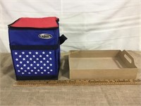 Igloo cooler and pressed cardboard tray