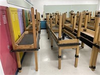 School Surplus Room - Rows of Science Tables