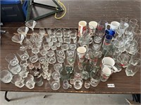 Large Lot of Glassware, Cups, Mugs