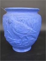 Art Pottery Planter w/ Raven / Bird