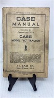Case model CC tractor operation & care manual
J