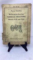 McCormick-Deering Farmall Tractor Models F-12 &