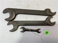 LOT OF 3 BONNEY OPEN END WRENCHES - 555AS, 554AS,