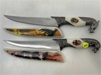 2 New Fixed Blade Fantasy Knives w/ Sheath 14.5 In