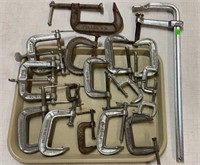 Lot of C clamps & 3-Way C Clamps: Brinks &