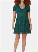 Dex Occasion Fit-&-Flare Floral Lace Dress-XS