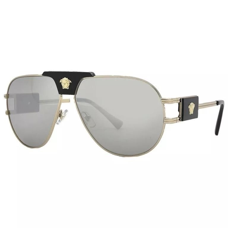 Versace Men's Fashion 63mm Gold Sunglasses