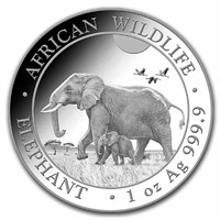 2022 Somalia 1 Oz Silver Elephant Bu
